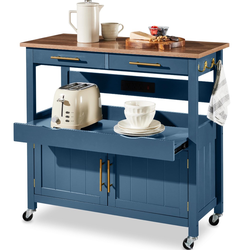 Outdoor Kitchen Power Outlet - عربة مطبخ متحركة كبيرة بطول 36