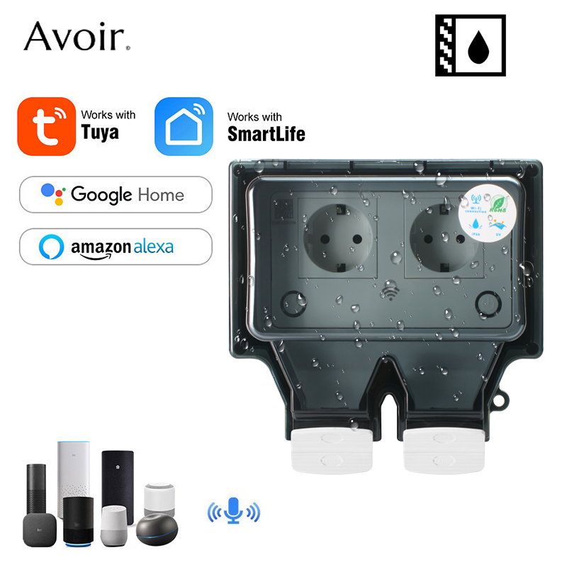 Outdoor Power Solutions - Avoir Tuya الجدار مقابس كهربائية Ip66