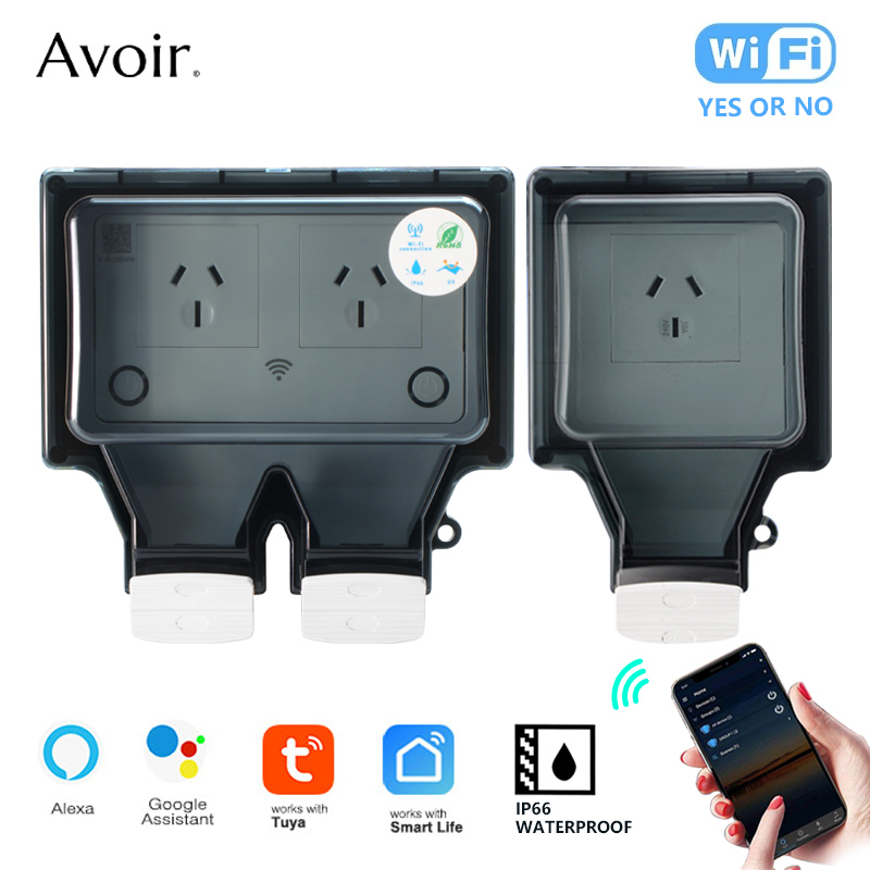 Outdoor Kitchen Power Outlet - Avoir Tuya Wifi المقبس IP66 في