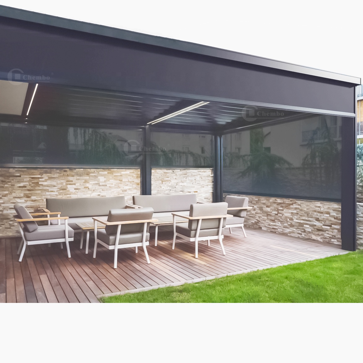 Outdoor Power Blinds - التحكم الذكي مقاوم للماء الستائر في
