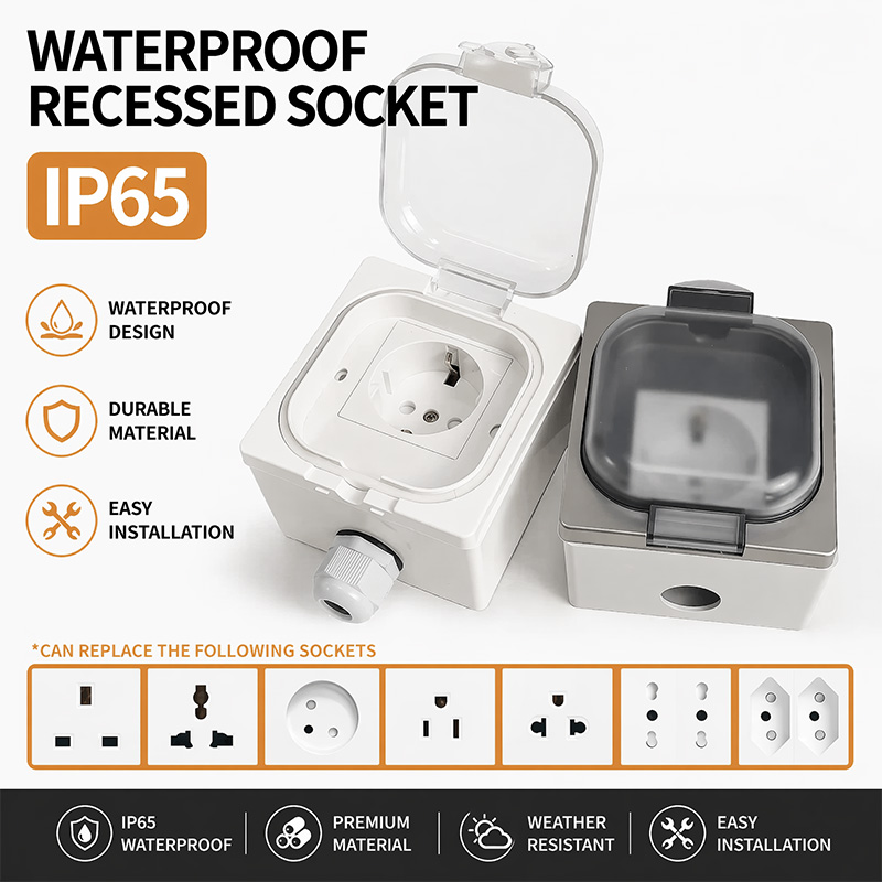 Outdoor Kitchen Power Outlet - صندوق مقبس كهربائي خارجي مقاوم للماء