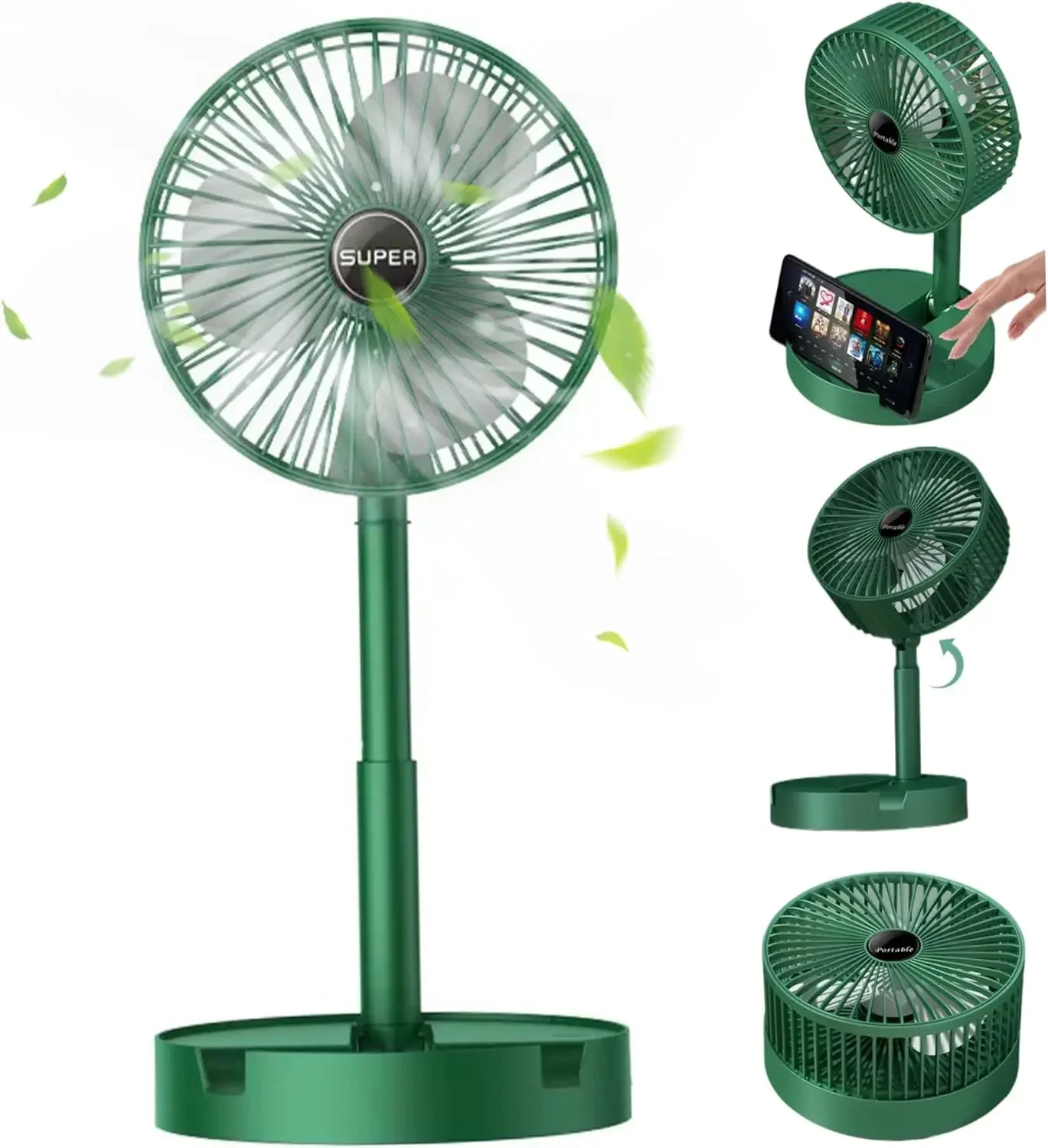 Outdoor Power Pedestal - مروحة كهربائية قابلة للطي بمنفذ USB،