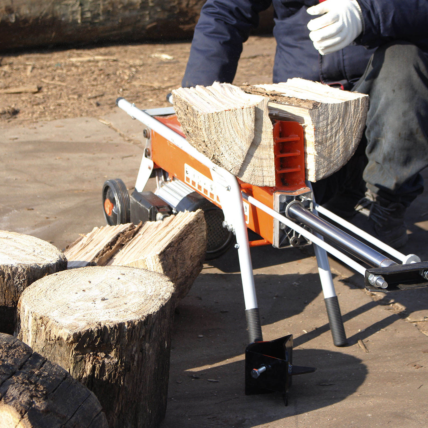 Log Splitter Electric - آلة تقطيع الخشب الهيدروليكية الكهربائية المحمولة