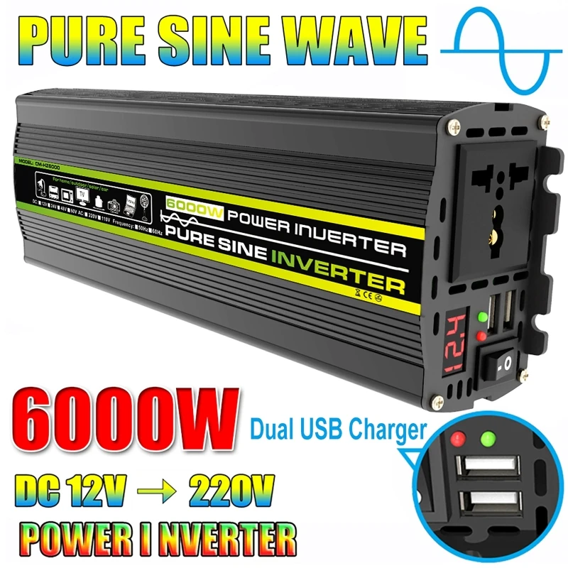 Outdoor Power Inverter - 6000 واط DC12/24 فولت إلى التيار