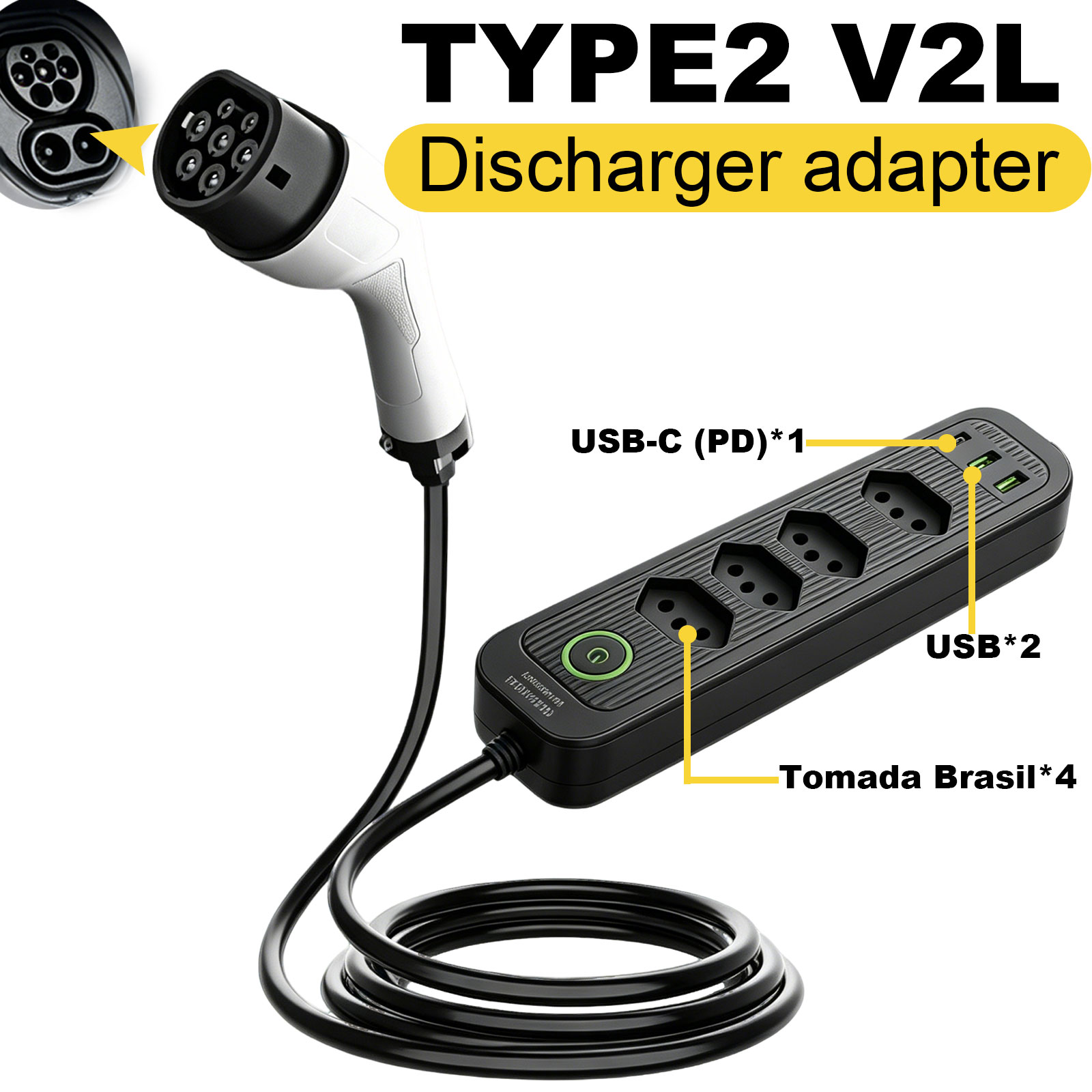 محول تفريغ طاقة من النوع 2 V2L - مراجعة Outdoor Power Outlet وسعره