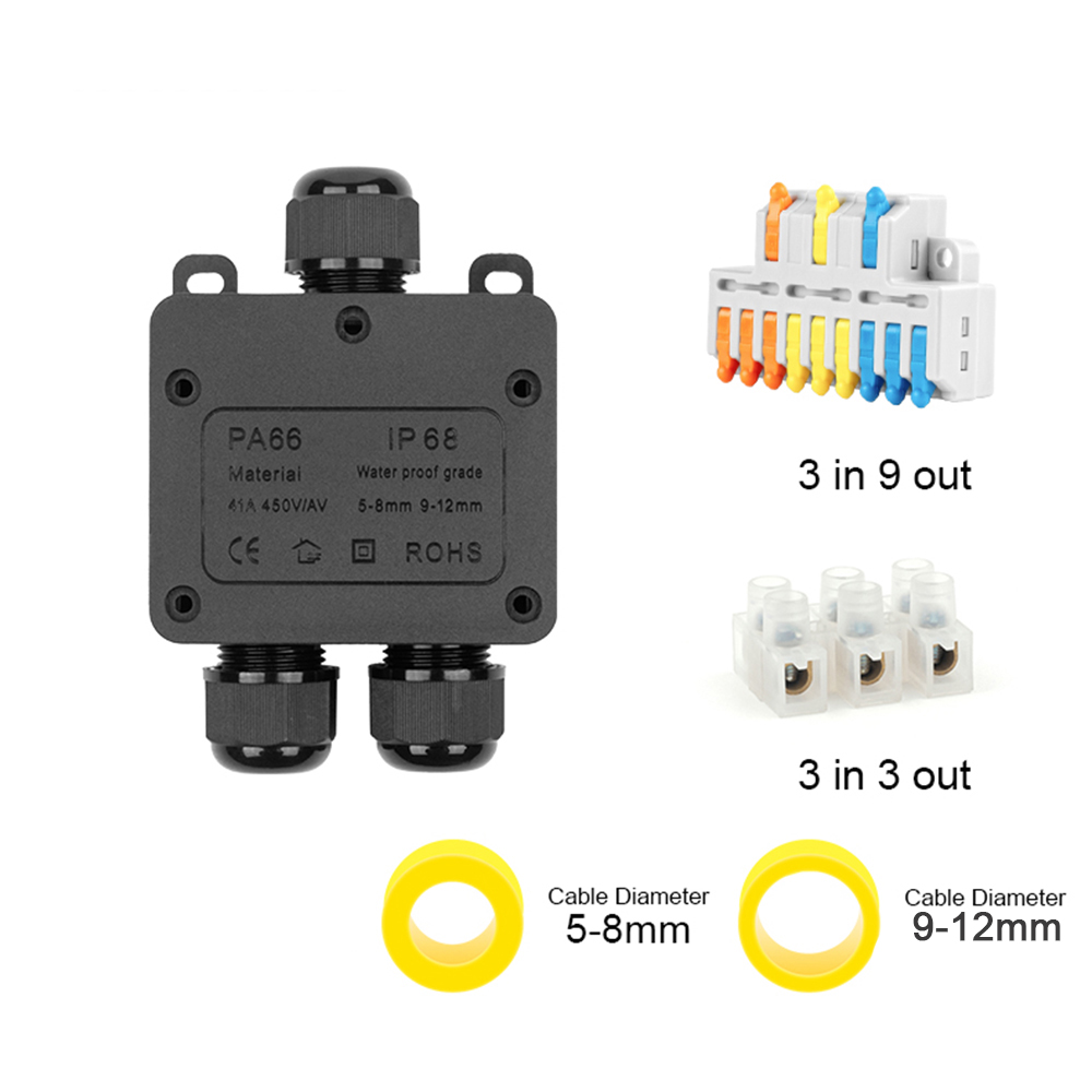 IP68 صندوق توصيل خارجي مقاوم ل - مراجعة Outdoor Power Junction وسعره