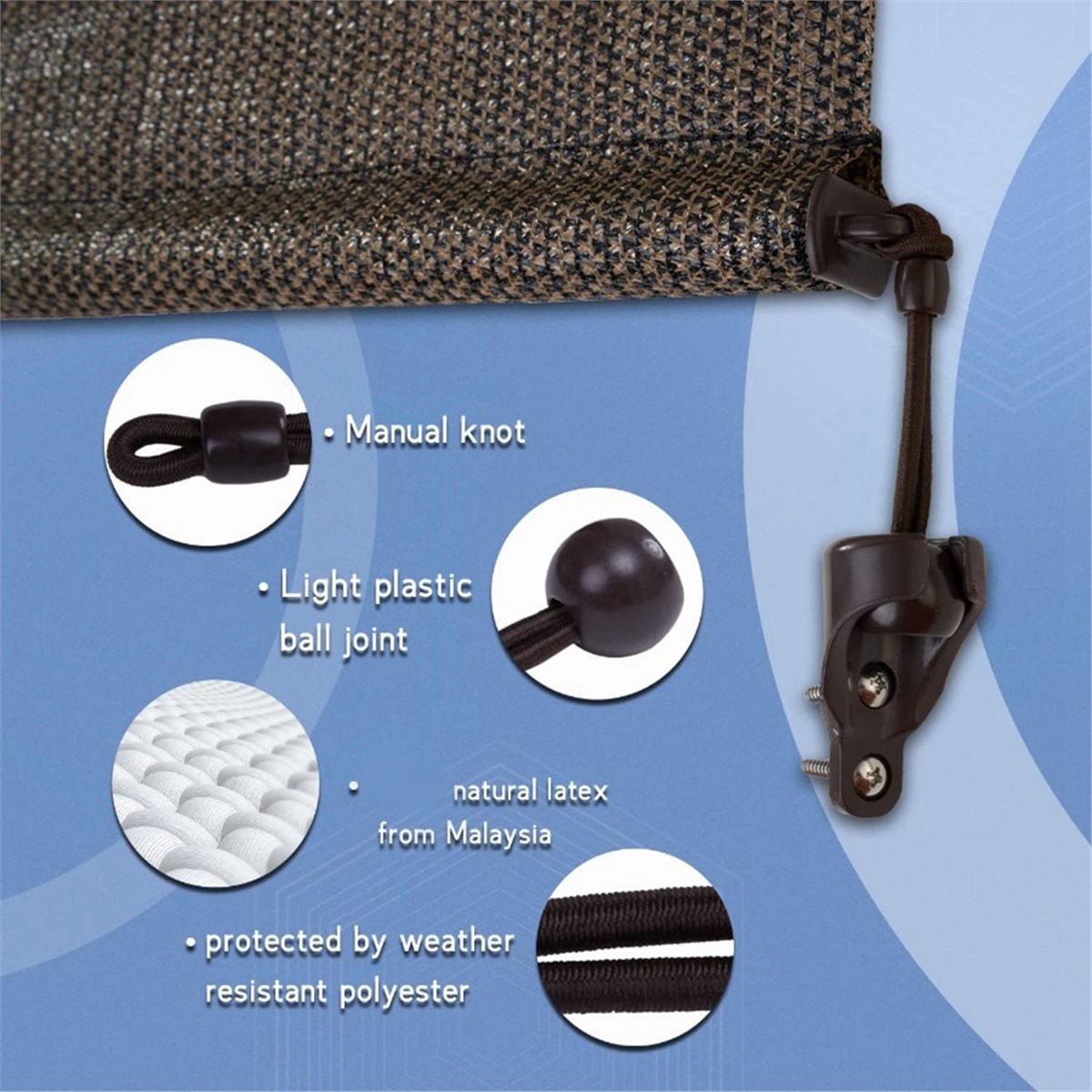 طقم حبال مطاطية للحماية من الش - مراجعة Outdoor Power Blinds وسعره