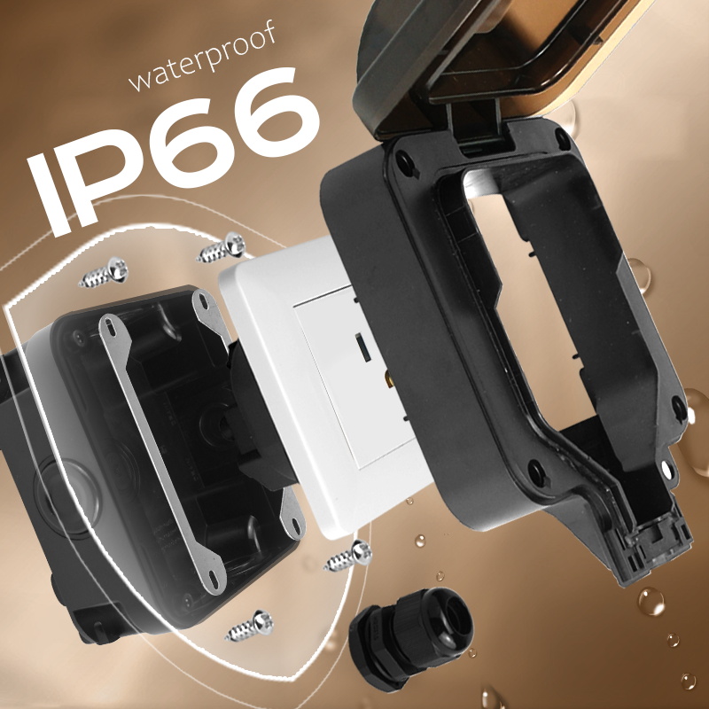Avoir IP66 مقبس جداري مقاوم لل - مراجعة Outdoor Power Outlet Waterproof وسعره