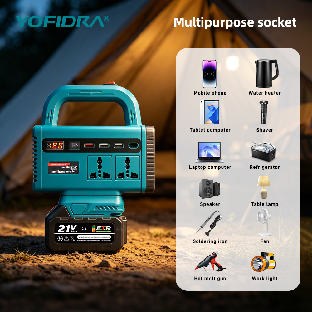 محول طاقة محمول YOFIDRA 220 فو - مراجعة Outdoor Power Outlet وسعره