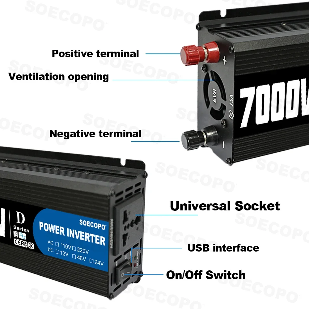 SOECOPO 7000 واط عاكس الطاقة ، - مراجعة Outdoor Power Inverter وسعره