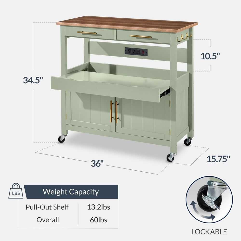 عربة مطبخ متحركة بطول 36 بوصة، - مراجعة Outdoor Kitchen Power Outlet وسعره
