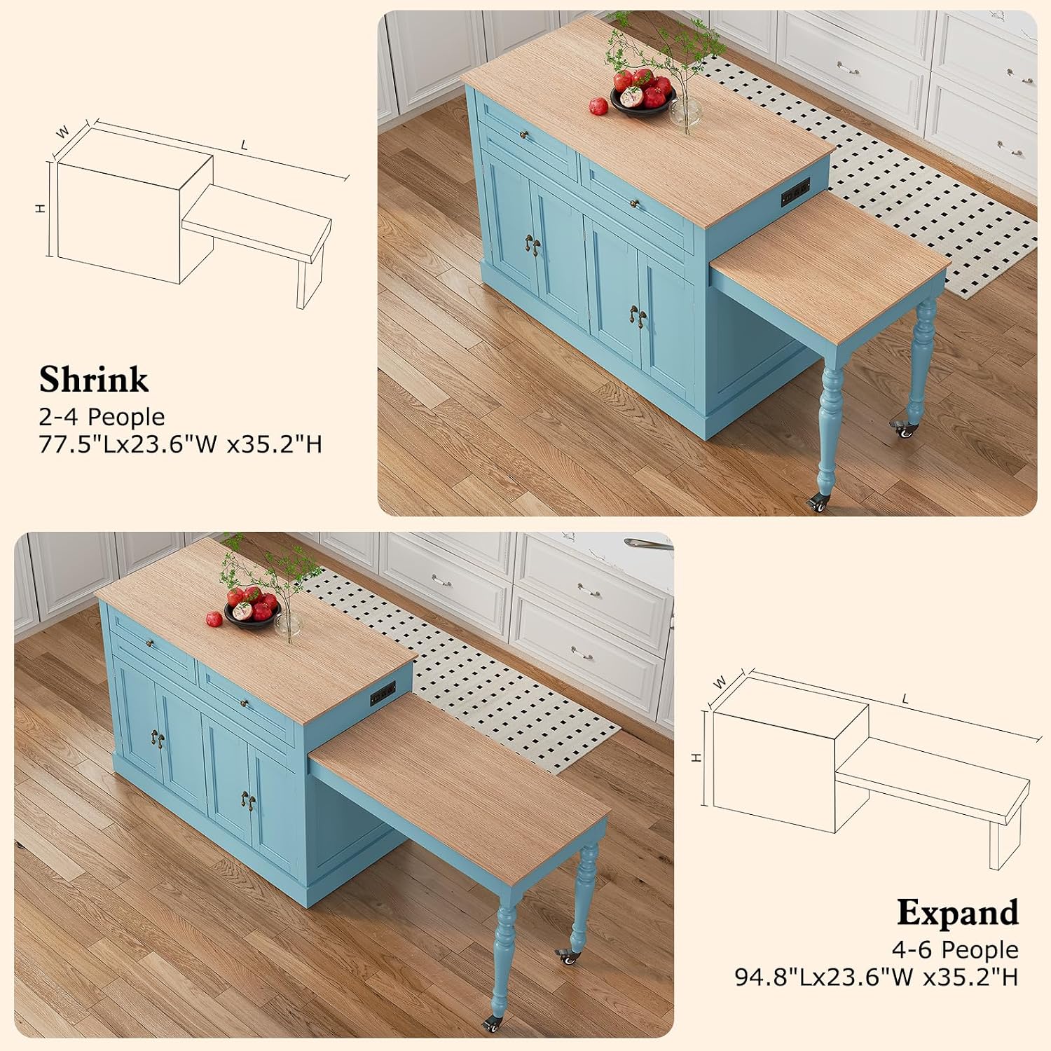 جزيرة مطبخ بطول 87.5 بوصة مع ط - مراجعة Outdoor Kitchen Power Outlet وسعره
