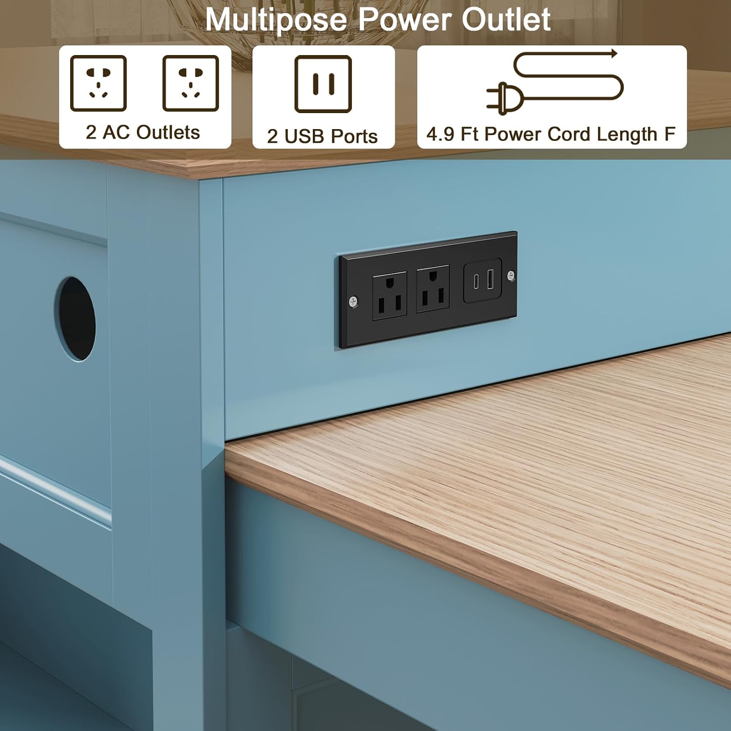 جزيرة مطبخ بطول 87.5 بوصة مع ط - مراجعة Outdoor Kitchen Power Outlet وسعره