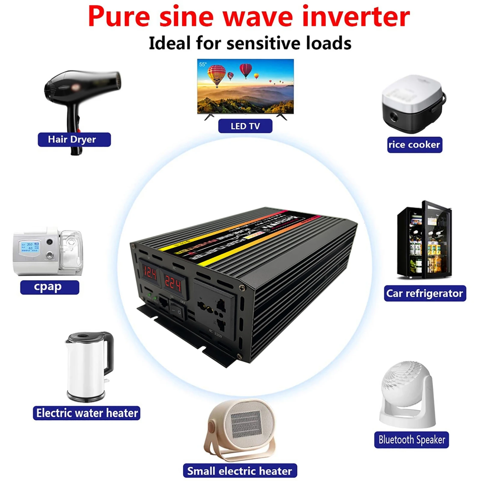 محول طاقة موجة جيبية نقية مع أ - مراجعة Outdoor Power Inverter وسعره